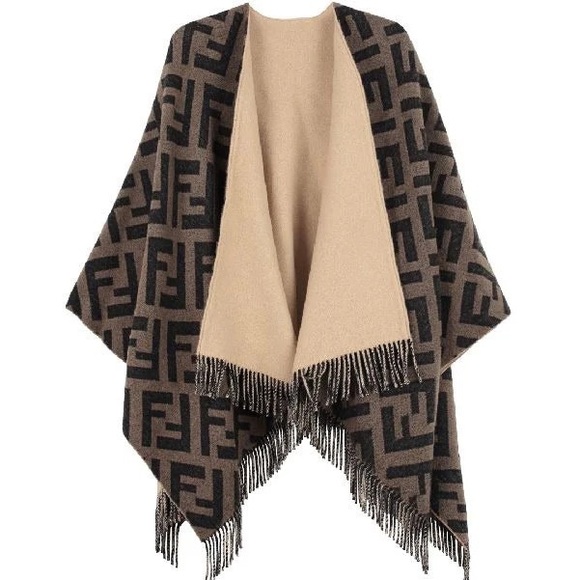 NWT Fendi FF Reversible Poncho - Picture 1 of 4